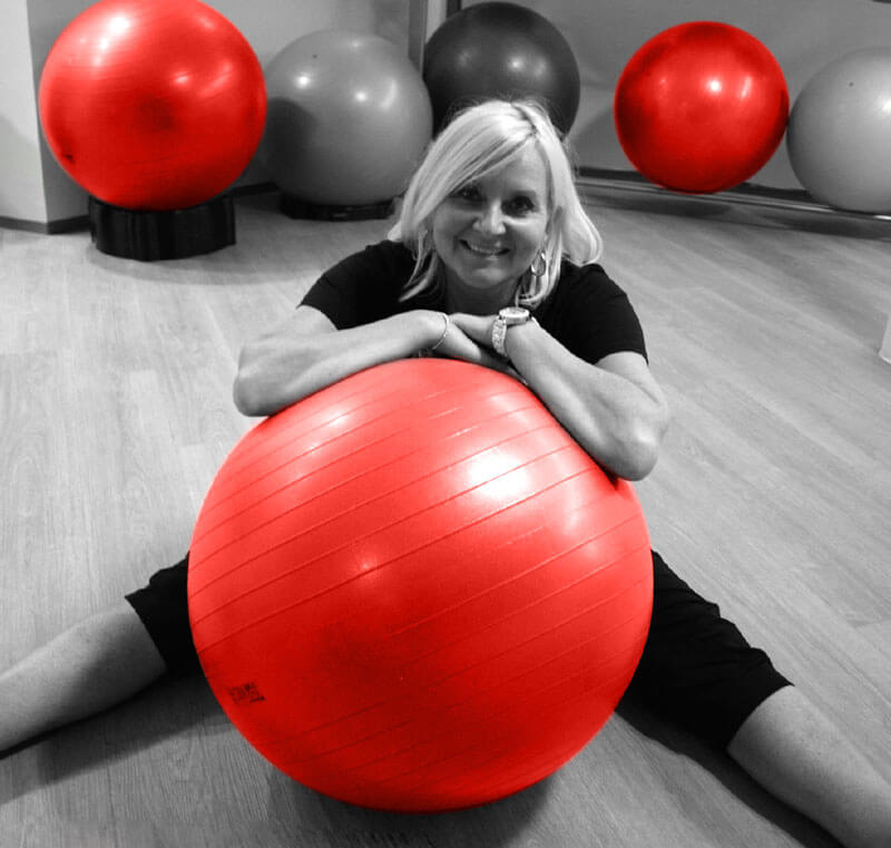 Andrea Duda mit Gymnastikball