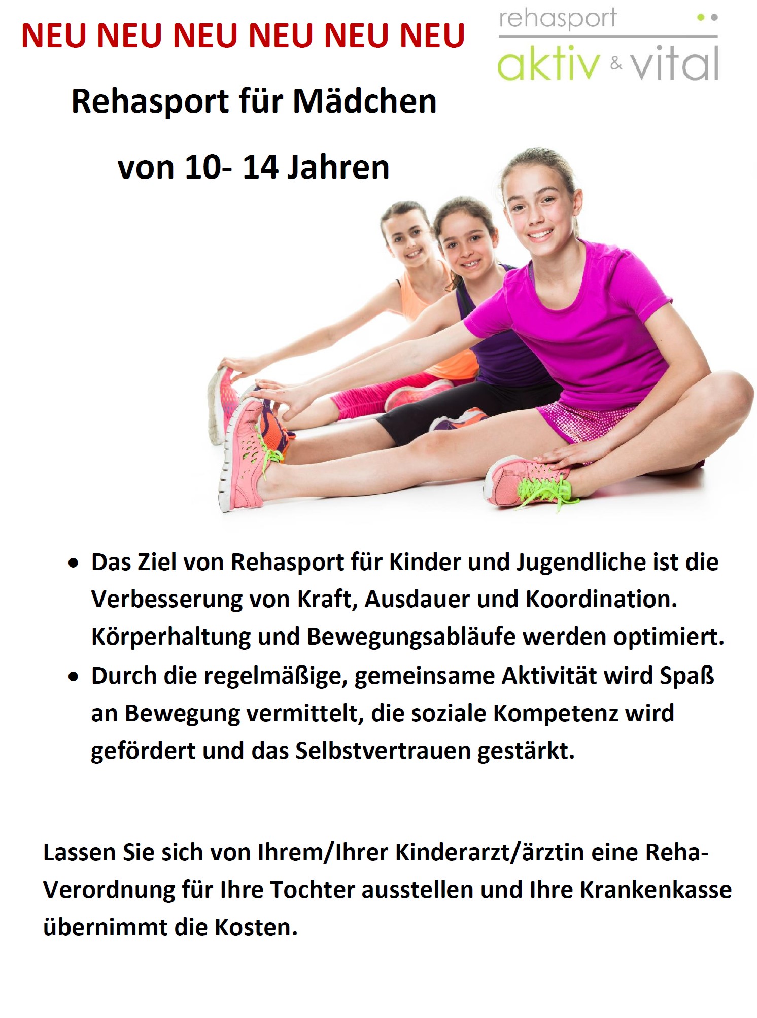 Rehasport für Mädchen